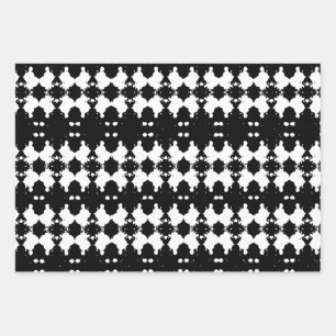 Feuille De Papier Cadeau Barre d'arbre de deuil noir