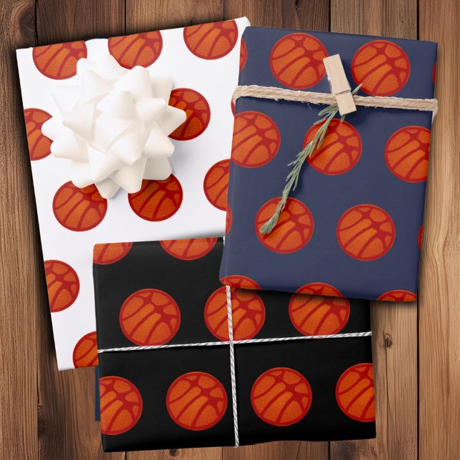 Feuille De Papier Cadeau Basket-ball Ball Sports Motifs (Créateur téléchargé)