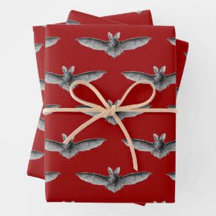 Feuille De Papier Cadeau Bats