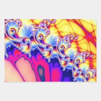 Feuille De Papier Cadeau BBQSHOES™ Fractal psychédélique