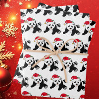 Bear Panda de Noël mignonne à Santa Hat Kids