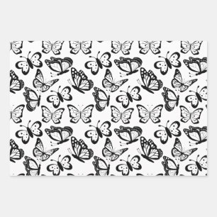 Feuille De Papier Cadeau Beau Motif papillon