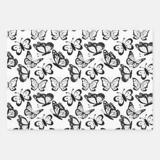 Feuille De Papier Cadeau Beau Motif papillon