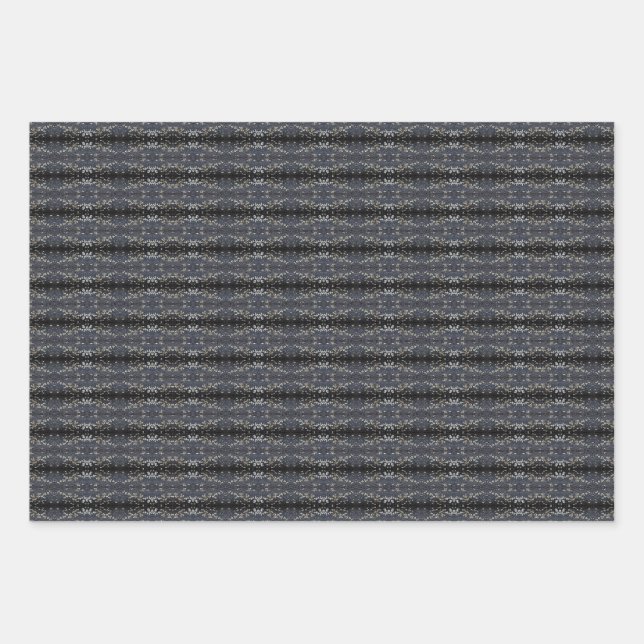 Feuille De Papier Cadeau Beautiful Black Lace Tree Bark Patterned (Devant)