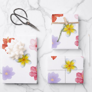 Feuille De Papier Cadeau Beautiful Flower Gift Wrap