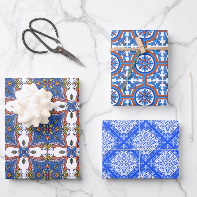 Feuille De Papier Cadeau Beautiful Tile Designs (Recto)