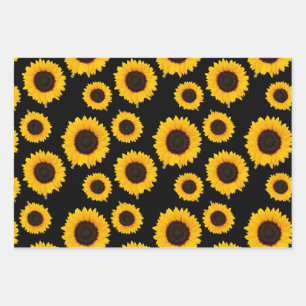 Feuille De Papier Cadeau Beaux Tournesols