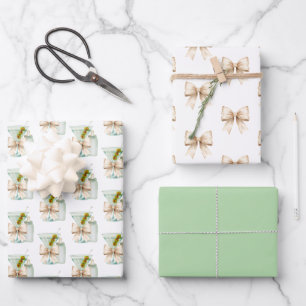 Feuille De Papier Cadeau Bébé Martini