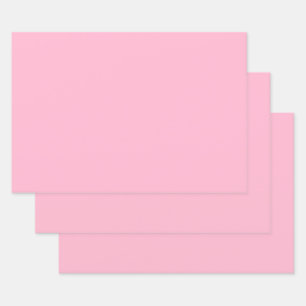 Feuille De Papier Cadeau Bébé rose (couleur solide)