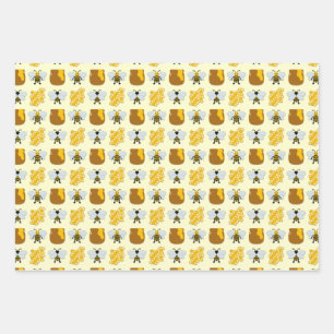 Feuille De Papier Cadeau Bee Art