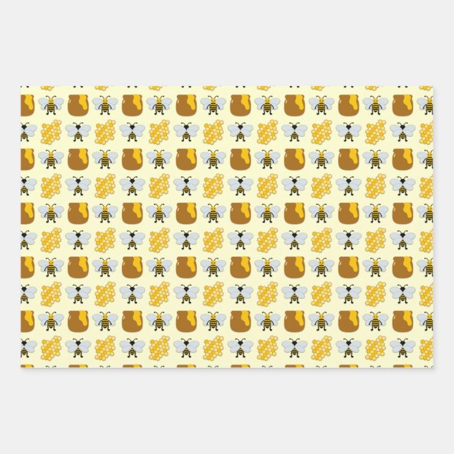 Feuille De Papier Cadeau Bee Art (Devant)