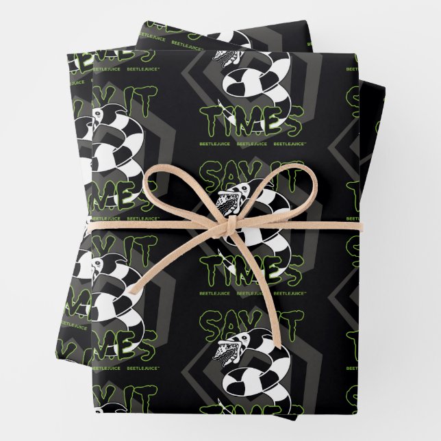 Feuille De Papier Cadeau Beetlejuice | Say It 3 Times (En situation)