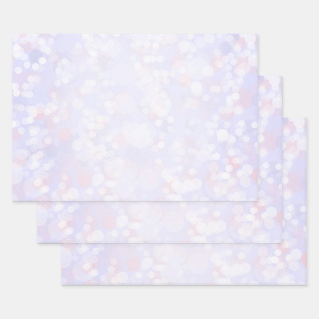 Feuille De Papier Cadeau Belle Argent et Lilac (Lot)