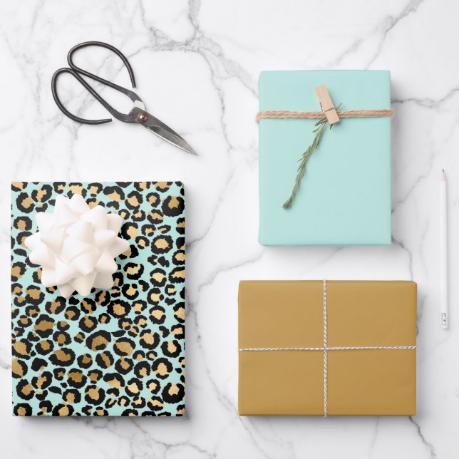 Feuille De Papier Cadeau Belle Cheetah Exotic (Recto)