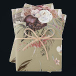 Feuille De Papier Cadeau Belle Fleur Moderne de Vert Sauge Motif Cadeau<br><div class="desc">Un design de motif floral moderne et beau sur un fond vert sauge créera une célébration de don de cadeau exceptionnelle. Idéal pour les mariages,  les douches de mariée,  les anniversaires et plus encore.</div>