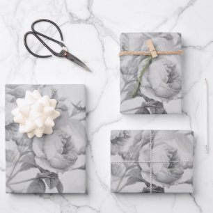 Feuille De Papier Cadeau Belle florale Vintage