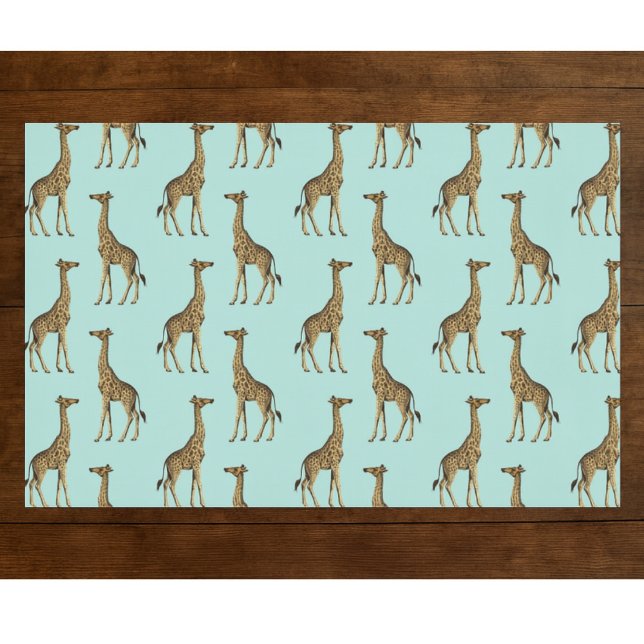 Feuille De Papier Cadeau Belles Giraffes (Créateur téléchargé)
