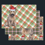 Feuille De Papier Cadeau Berger Picard Christmas Chien vacances Plaid<br><div class="desc">Un adorable chien Berger Picard est prêt pour la saison de vacances avec casquette de vacances. Ce mignon chien de Noël est jumelé à un plaid de vacances rouge et vert sur cet ensemble d'enveloppement cadeau pour l'amoureux des chiens.</div>