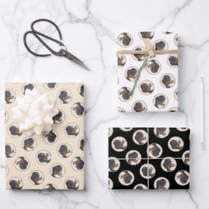 Feuille De Papier Cadeau Bernese Mountain Dog Berner Peinture de mignons an