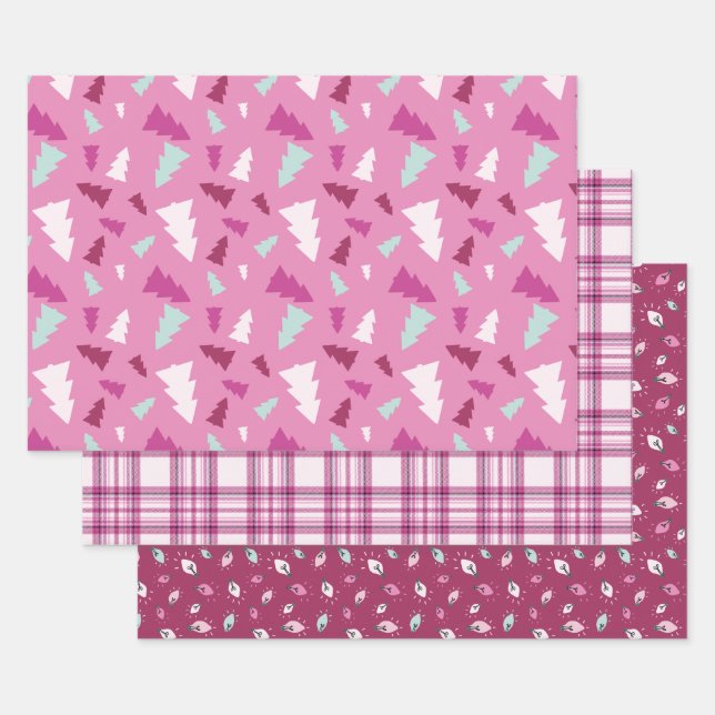 Feuille De Papier Cadeau Berry Wrapping Paper Set of 3 Sheets (Lot)