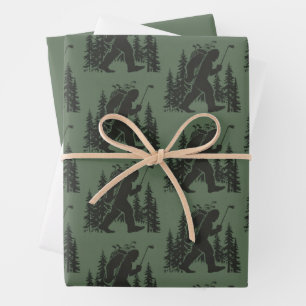 Feuille De Papier Cadeau Bigfoot Golfeur Arbre Drôle Sasquatch Golf Golf