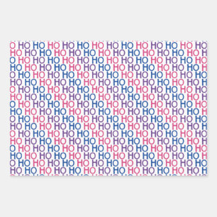 Feuille De Papier Cadeau Bisexual Pride Ho Ho Ho Motif Enveloppement de pap