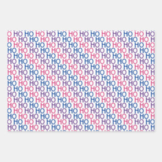 Feuille De Papier Cadeau Bisexual Pride Ho Ho Ho Motif Enveloppement de pap
