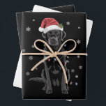 Feuille De Papier Cadeau Black Lab Labrador Christmas Tree Light Pyjama Chi<br><div class="desc">Black Lab Labrador Christmas Tree Light Pajama Chien Xmas</div>