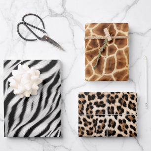 Feuille De Papier Cadeau Black White Zebra Print Animal Safari