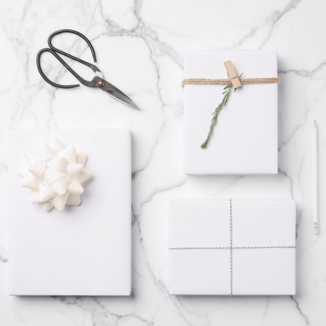 Feuille De Papier Cadeau blanc (Recto)