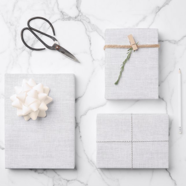 Feuille De Papier Cadeau Blanc Texturé (Recto)