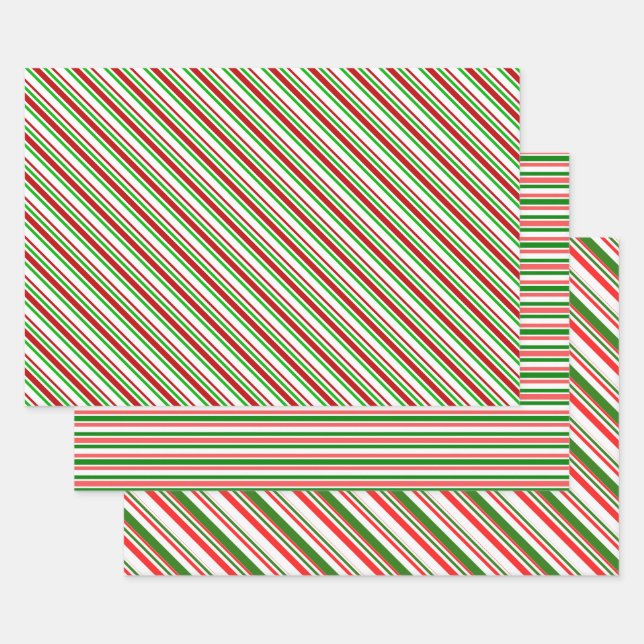 Feuille De Papier Cadeau Blancs, Rouges, Vert, Blancs, Bleus (Lot)