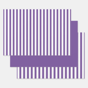 Feuille De Papier Cadeau Blancs violets simples Motif géométrique