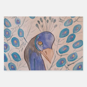 Feuille De Papier Cadeau Bleu