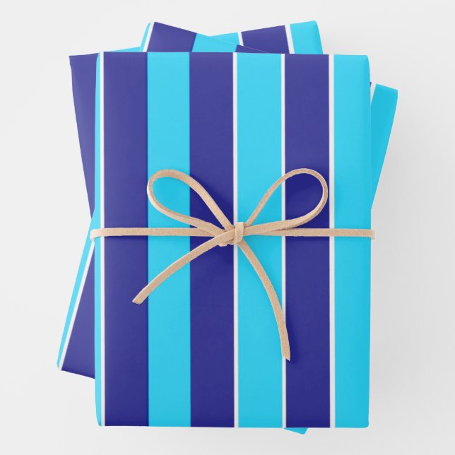 Feuille De Papier Cadeau Bleu (En situation)