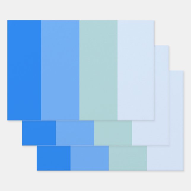 Feuille De Papier Cadeau Bleu (Lot)