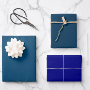 Feuille De Papier Cadeau Bleu simple de la marine prussienne impériale 3 nu