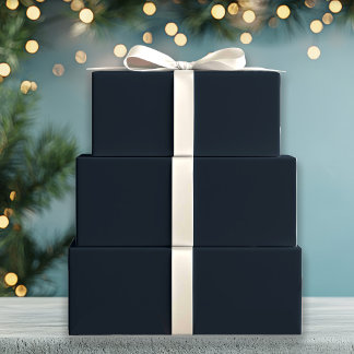 Feuille De Papier Cadeau Bleu uni de minuit