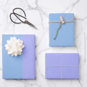 Feuille De Papier Cadeau Bloc de couleur bleu pâle périwinkle uni