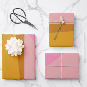 Feuille De Papier Cadeau Bloc de couleurs Art géométrique moderne en rouge 