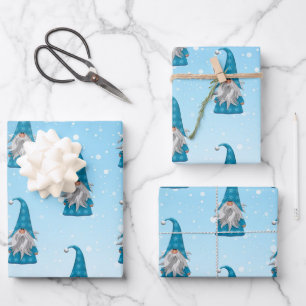 Feuille De Papier Cadeau Blue Gnome