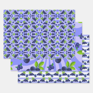 Feuille De Papier Cadeau Blueberries Toutes les occasions