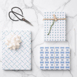 Feuille De Papier Cadeau Blues pour bébés Abstraits