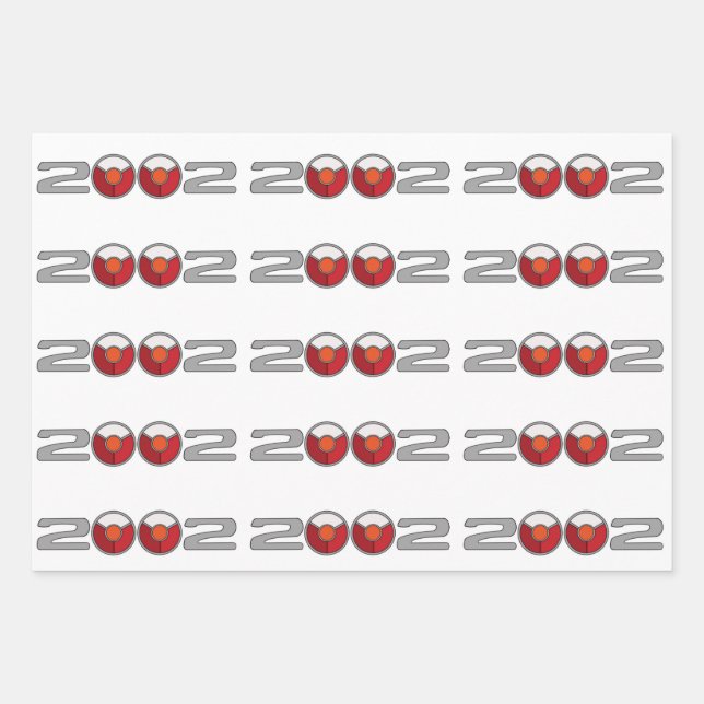 FEUILLE DE PAPIER CADEAU BMW 2002 (Devant)