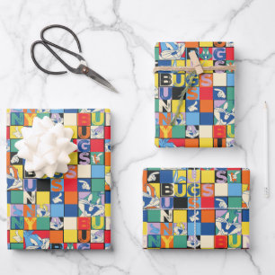 Feuille De Papier Cadeau BOGS BUNNY™ Nom coloré et Vérificateur de visage