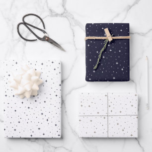 Feuille De Papier Cadeau boho étoiles conception de Noël et de célébration