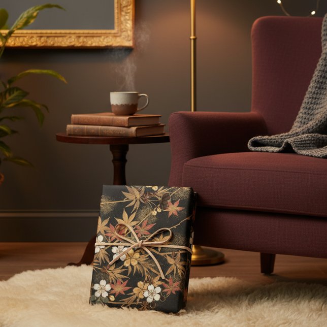 Feuille De Papier Cadeau Boho Fall Japonais (Créateur téléchargé)