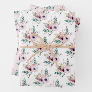 Feuille De Papier Cadeau Boho Floral Wild One Fête d'anniversaire d'une fil