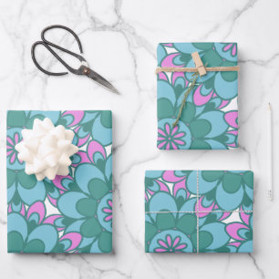 Feuille De Papier Cadeau Boho Mandala Flower coloré Retro Motif Super