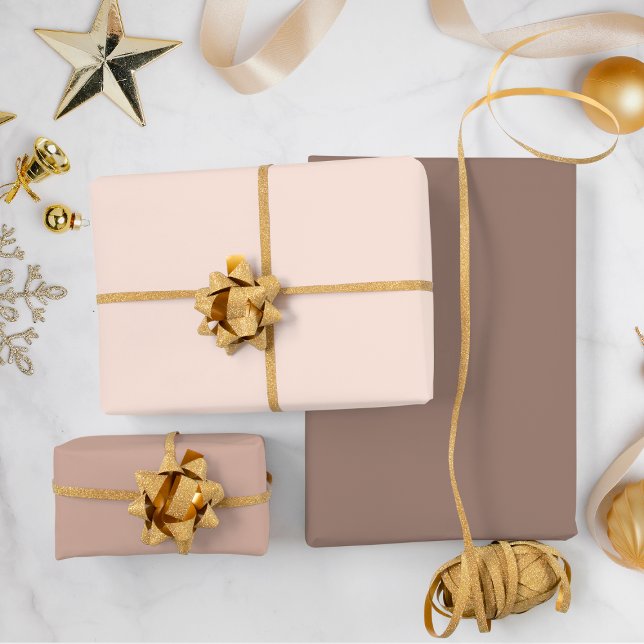 Feuille De Papier Cadeau Boho Neutre Couleur Solide Noël (Boho Neutral Solid Color Christmas Wrapping Paper Sheets)